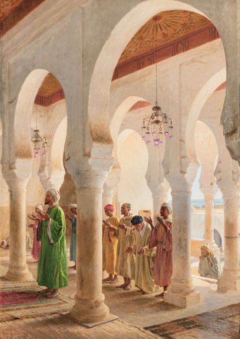 Tangier Morocco, Mosque Architecture, Islamic Culture, Islamic Paintings, Historical Documents, Italian Painters, Islamic Design, Oil Painting Reproductions, Artist Life