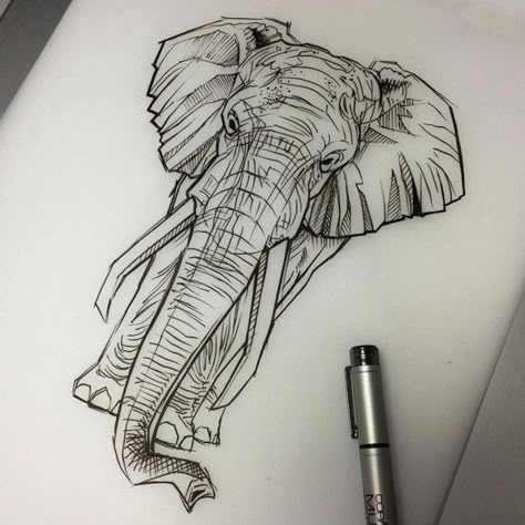 Elephant Sketch Tattoo, Masculine Elephant Tattoo, Cartoon Elephant Tattoo, Upper Arm Tattoos For Guys, Elephant Head Tattoo, African Sleeve Tattoo, Geometric Elephant Tattoo, Flute Tattoo, Rhino Tattoo