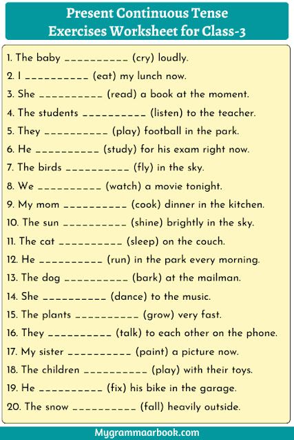 present continuous tense worksheet for class 3 Continuous Tense Worksheet, Simple Present Tense Worksheets, Tense Worksheet, Tenses Exercises, Tenses English, Materi Bahasa Inggris, Present Continuous Tense, English Grammar Exercises, Simple Present Tense