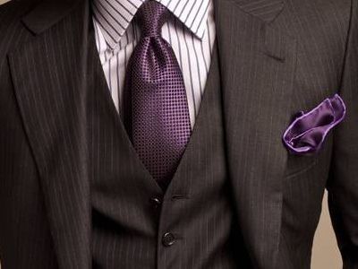 Suit Purple, Tie Outfit, Grey Suit, Mens Attire, Mens Fashion Blog, Purple Tie, Sharp Dressed Man, 3 Piece Suits, Well Dressed Men