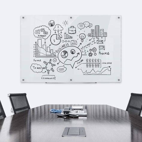 Glass Board Office, White Board Writing, Office White Board, Travelling Agency, Glass White Board, Contemporary Office Space, Staff Lounge, Glass Dry Erase Board, Office Board