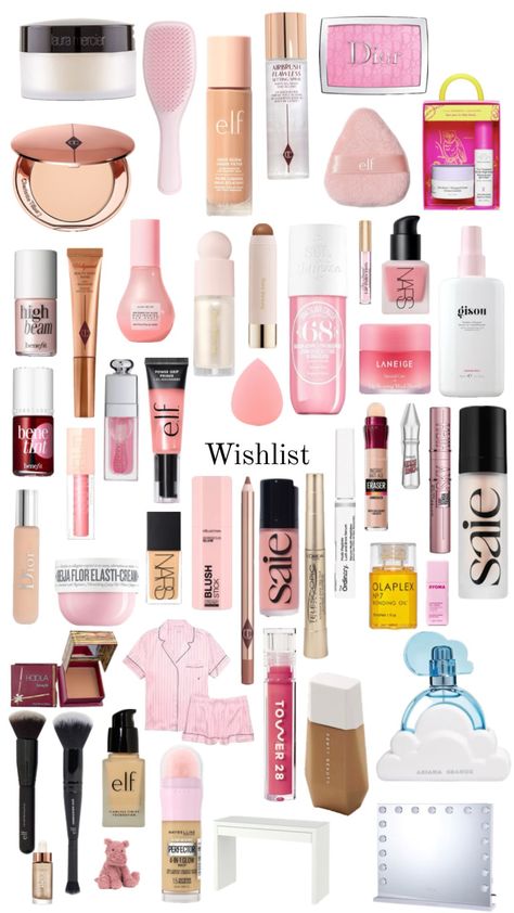 Glowy Makeup Products, Dream Skincare, Skincare Stuff, Dream Vanity, Makeup Collection Goals, Girly Christmas Gifts, Preppy Makeup, Wishlist Ideas, Preppy Gifts