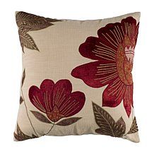 18 x 18 Fall Floral Pillow - Beige/Red Burgundy Throw Pillows, Red Throw, Floral Throw Pillow, Red Throw Pillows, Floral Throw Pillows, Floral Pillows, Cotton Throws, Cotton Throw Pillow, Cotton Velvet