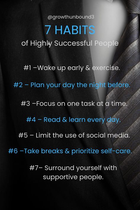 Success Rules Life, 5 Habits Of Successful People, Tips To Be Successful In Life, Productive Habits Successful People, Rules To Success, Habits Of Highly Successful People, Successful People Habits, Succesful People, Habits Of Successful Women