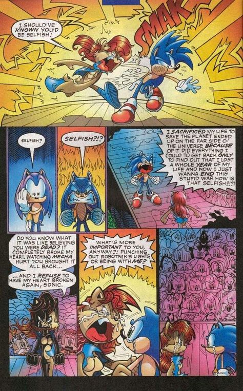 Sonic Archie Comics, A Real Man Quotes, Archie Sonic, Archie Comics Characters, Sonic & Knuckles, Sonic Heroes, Sonic Funny, Read Comics Online, Hedgehog Art