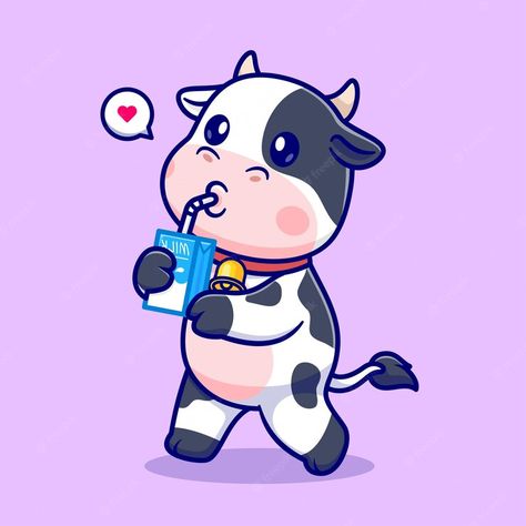 Free Vector | Cute cow drinking milk cartoon vector icon illustration animal drink icon concept isolated Cow Doodle, Milk Cartoon, Swimming Cartoon, Rocket Cartoon, Zombie Cartoon, Astronaut Cartoon, Moon Cartoon, Cow Illustration, Drinking Milk