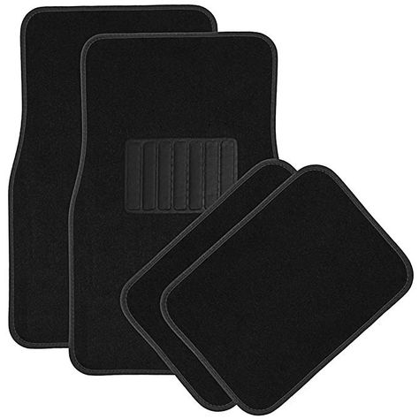 Amazon.com: OxGord 4-Piece Floor Mats, Luxe Carpet - Universal Fit Best for Car SUV Truck Van - Full Set Front/Rear, Driver/Passenger Seats, Black: Automotive Affordable Carpet, Polypropylene Carpet, Log Home Interiors, Hummer Cars, Car Protection, Car Carpet, Rubber Floor Mats, Car Suv, Black Carpet