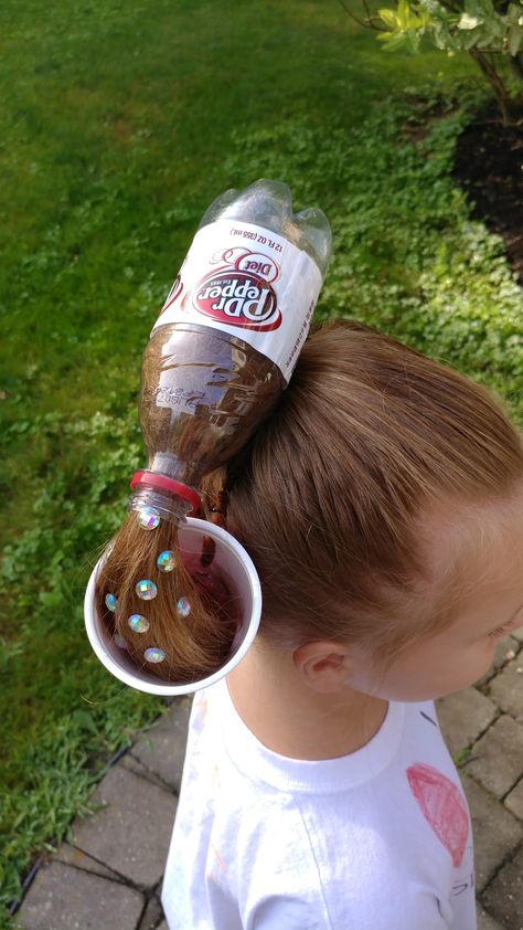 Crazy hair, Diet Dr. Pepper with cup Dr Pepper Halloween Costume, Dr Pepper Costume, Diet Dr Pepper, Wacky Hair Days, Dr Pepper Can, Wacky Hair, Crazy Hair Days, Dr Pepper, Pop Bottles