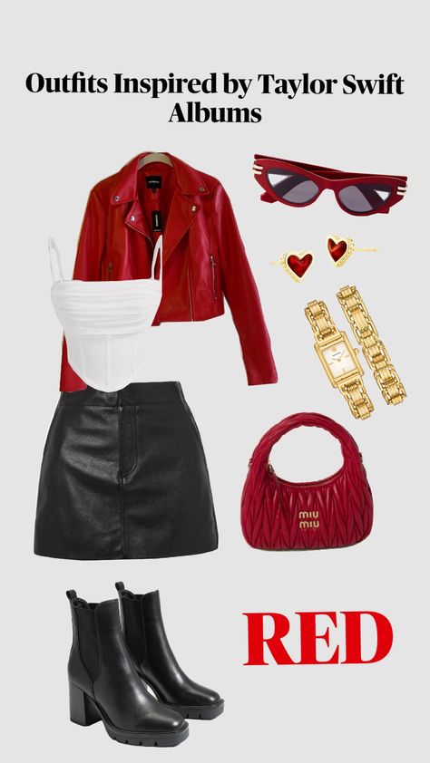 Taylor Swifts album RED inspired this outfit! Which one should I do next? Taylor Swift Style Outfits, Taylor Swift Red Album, Red Taylor Swift, 22 Taylor, Taylor Swift 22, Taylor Outfits, Taylor Swift Birthday, Taylor Swift Tour Outfits, Queen Outfit