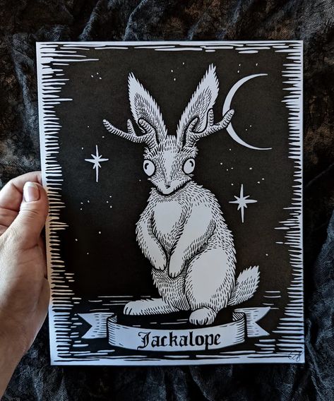 jackalope art print giclee hand drawn illustration cryptid creepy art goth gift 8x10 wall art decor eliza kingsbury elizakingsburyart | Eliza Kingsbury Art Jackalope Art, Cryptid Art, Spooky Tattoos, Art Study, Character References, Sketch Ideas, Hand Drawn Illustration, Creepy Art, Drawn Illustration