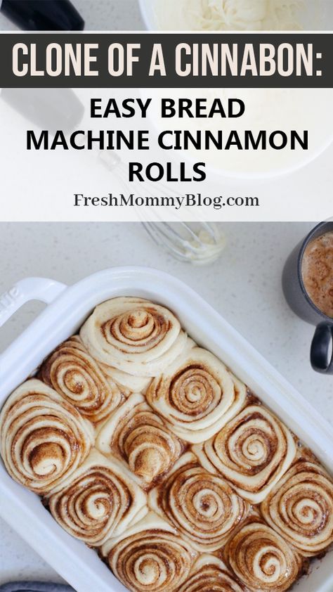 Bread Machine Cinnamon Rolls, Bread Machine Recipes Sweet, Cinnabon Recipe, Cinnabon Rolls, Easy Bread Machine Recipes, Best Bread Machine, Rolls Homemade, Cinnamon Roll Bread, Bread Maker Machine