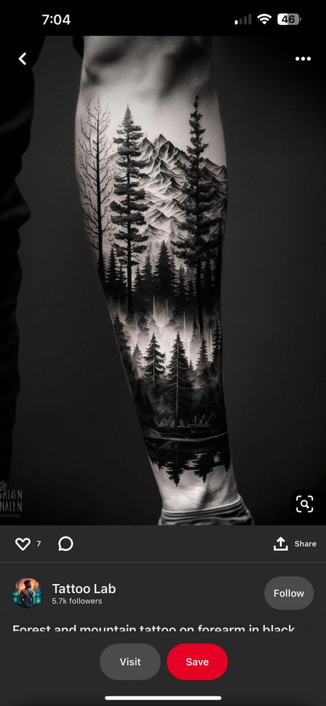 Mountain Sleeve Tattoo, Waterfall Tattoo, River Tattoo, Nature Tattoo Sleeve, Cross Tattoo For Men, Hiking Tattoo, Mountain Tattoo, Family Tattoos, Cross Tattoo