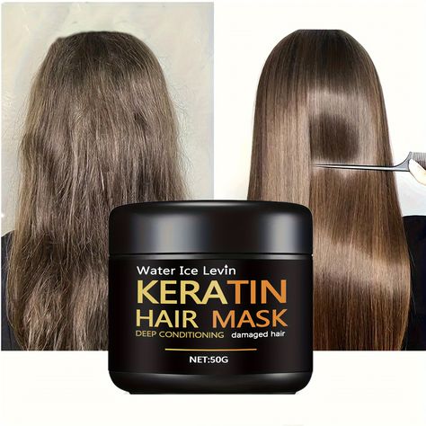 50g Keratin Hair Mask Professional Hair Care Mask Deep Hair Conditioner For All Hair Types https://share.temu.com/sUzcNpOG3gA via @shoptemu Hair Masks For Dry Damaged Hair, Keratin Hair Mask, Deep Hair Conditioner, Moisturizing Hair Mask, Deep Conditioning Hair Mask, Hair Repair Treatments, Deep Conditioning Hair, Hair Mask For Damaged Hair, Hydrating Hair Mask