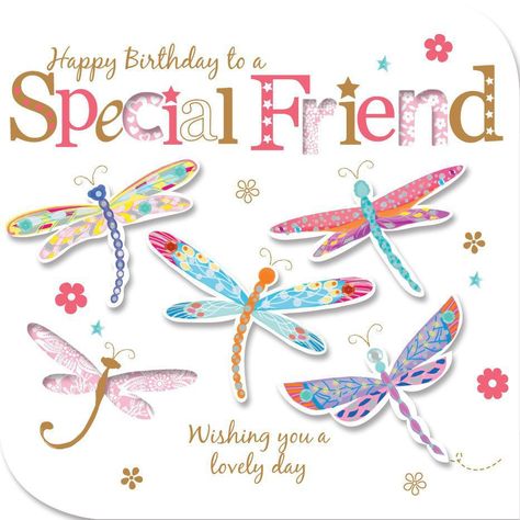 Happy Birthday Butterfly, Dragonfly Birthday, Dragonfly Quotes, Quotes Holiday, Happy Birthday Wishes Messages, Birthday Butterfly, Happy Birthday Cards Handmade, Birthday Wishes Flowers, Birthday Greetings Friend