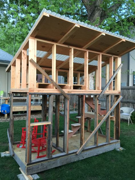 Fort Ideas, Shed With Loft, Shed Tiny House, Shed To Tiny House, Shed Building Plans, House Shed, Diy Shed Plans, Tiny Cabins, Backyard Sheds