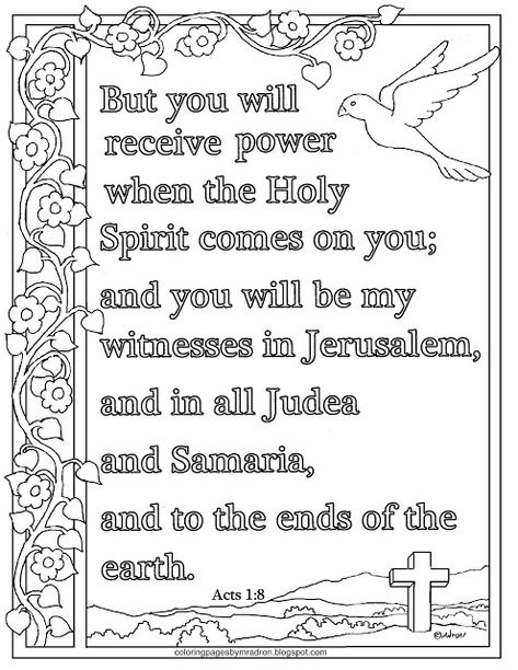 Acts 1:8 print and color page, You will be my witnesses, I have hundreds more at my blog. https://coloringpagesbymradron.blogspot.com/ Acts Verses, Lottie Moon, Sensory Bottles For Toddlers, Homeschooling Organization, Bible Study Fellowship, Christian Clipart, Acts 1 8, Spiritual Direction, Prayer Stations