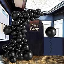 Black Balloon Arch, Black Balloon Garland, Homecoming Decorations, Black Balloon, Blowing Up Balloons, Balloon Chain, Balloon Pop, Balloon Ribbon, Balloon Kit