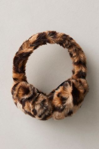 Animal Print Accessories, Ear Muffs Outfit, Cheetah Ears, Leopard Ears, Stone Road, Chicago Winter, Trend Board, Fur Accessories, Ear Muffs