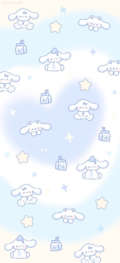 Cinnamon Roll Hello Kitty Aesthetic, Aesthetic Cinnamon Roll Sanrio Wallpaper, Cinnamon Roll Sanrio Background, Cinamaroll Wallpaper Aesthetic, Cute Aesthetic Cinnamoroll, Iphone Wallpaper Kawaii Blue, Cinomroll Wallpaper, Cinnamoroll Milk Wallpaper, Cinimaroll Wallpaper Aesthetic