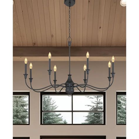 8 Light Chandelier | Wayfair European Farmhouse Lighting, French Country Chandelier, 8 Light Chandelier, Cottage Lighting, Basement Kitchen, Kitchen Chandelier, Classic Chandelier, Outdoor Chandelier, Chandelier Metal