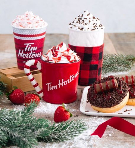 Tim Hortons: Holiday Menu and #WarmWishes Campaign Food Christmas Photography, Dunkin Christmas, Tim Hortons Canada, New Business Launch, Red Velvet Latte, Christmas Food Photography, Christmas Latte, Peach Kitchen, Start A New Business