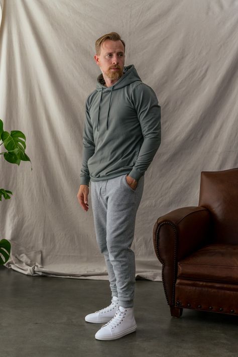 Guys Athleisure, Athleisure Men Aesthetic, Men’s Athleisure Style, Men’s Athletic Wear Winter, High Top Shoes Outfit, Cheap Men's Athleisure Muscle Tee, Mens Athleisure Outfits, High Tops With Shorts, High Top Sneakers Outfit