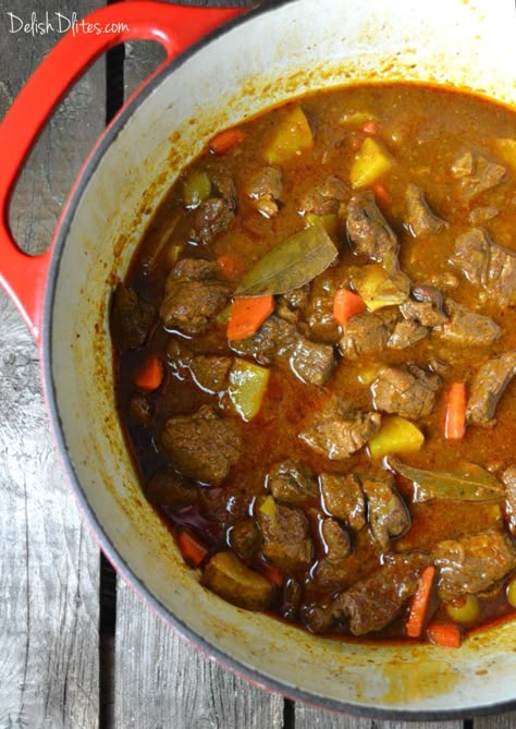 Carne Guisada (Puerto Rican Beef Stew) | Delish D'Lites Puerto Rican Beef Stew, Recetas Puertorriqueñas, Puerto Rico Food, Carne Guisada, Boricua Recipes, Recipe Beef, Spanish Dishes, Puerto Rican Recipes, Hispanic Food