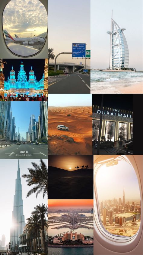 Dubai Vision Board, Dubai Wallpaper Iphone, Dubai Collage, Boogie Wallpaper, Dubai Picture Ideas, Dubai Wallpaper, Dubai Vacation, Dubai Aesthetic, Travel Collage