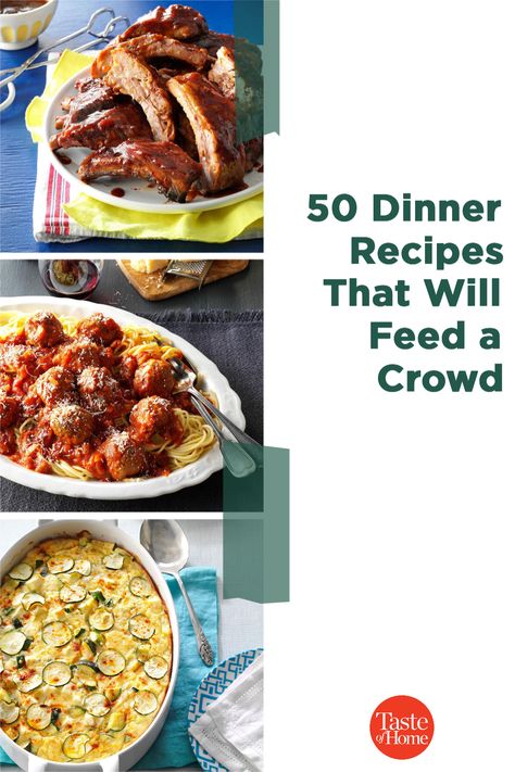 Meals To Feed A Crowd On A Budget, Cooking For A Crowd, Picnic Food, Potluck Recipes, Food For A Crowd, Feeding A Crowd, Taste Of Home, Delicious Dinner Recipes, Home Recipes