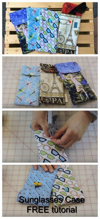 Eyeglass Cases Diy, Sunglass Case Pattern, Sew Eyeglass Cases, Eyeglass Cases Pattern, Fabric Eyeglass Cases, Sunglasses Holder, Eyeglasses Case, Sew Ins, Beginner Sewing Projects Easy