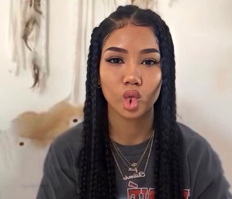 Jhene Aiko Tattoos, Big Sean And Jhene, Long Box Braids, Jhene Aiko, Curly Girl Hairstyles, Baddie Hairstyles, Box Braids Hairstyles, Box Braids, Rihanna