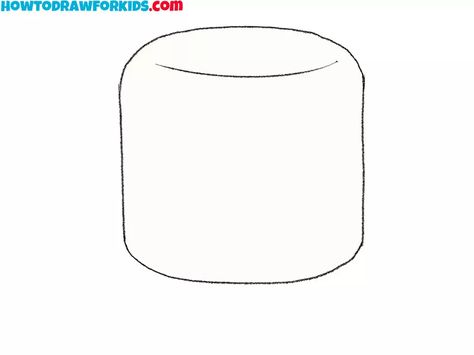 How to Draw a Marshmallow - Easy Drawing Tutorial For Kids Marshmallow Drawing Easy, Marshmallow Template Free Printable, Marshmallow Doodle, Marshmallow Tattoo, Marshmallow Clipart, Marshmallow Drawing, Marshmallow Images, Classroom Parent, Marshmallow Bag