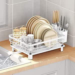 Kitchen Dish Drainers, Drying Rack Kitchen, Kitchen Sink Storage, Dish Drying Rack, Space Saving Kitchen, Dish Drainers, Tidy Kitchen, Over The Sink, Dish Rack