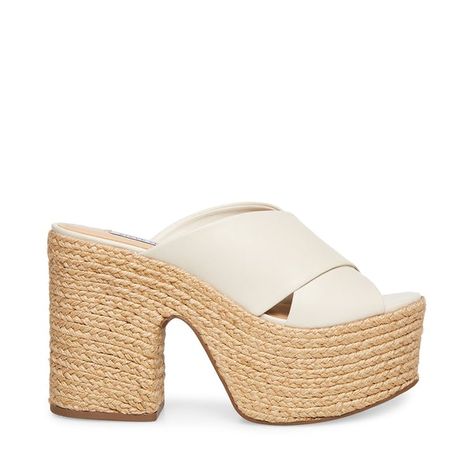 ELZIE WHITE – Steve Madden White Steve Madden, Platform Espadrille Sandals, Steve Madden Store, Vacation Vibes, Heels For Women, Platform Espadrilles, Womens Shoes High Heels, Espadrille Sandals, 5 Inch Heels