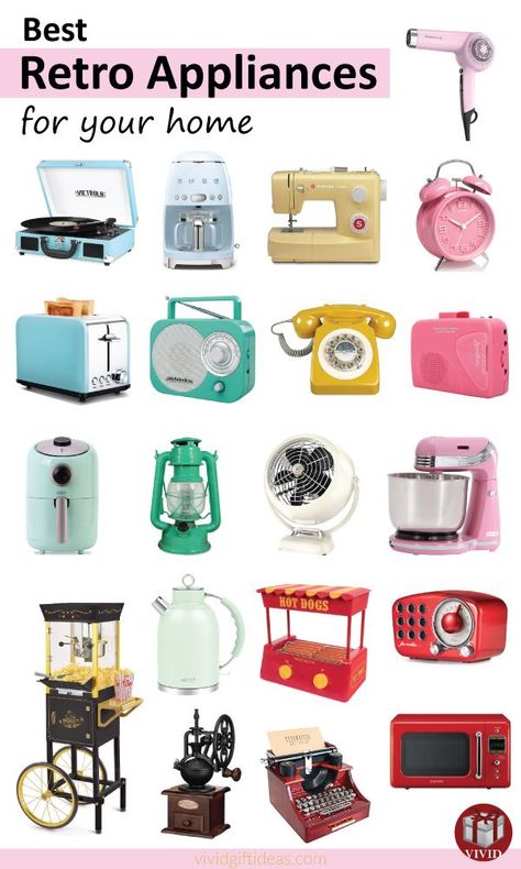 1950s vintage room decor ideas. Best retro appliances for home and kitchen. Cabinet Makeover Kitchen, 50s Room, Vintage Room Decor Ideas, Cabinet Ideas Kitchen, 50s Home, Retro Kitchen Appliances, Vintage Kitchen Appliances, Wonderland Decor, Makeover Kitchen