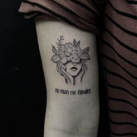 First Tattoo Ideas, Health Tattoo, Self Love Tattoo, Theme Tattoo, Small Girl Tattoos, No Rain No Flowers, Different Tattoos, Knee Tattoo, Tattoo Feminina