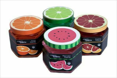 Jam Jar Labels, Jam Packaging, Interesting Packaging, Jam Label, Fruit Packaging, Jar Packaging, Graphic Design Packaging, Packing Design, Food Packaging Design