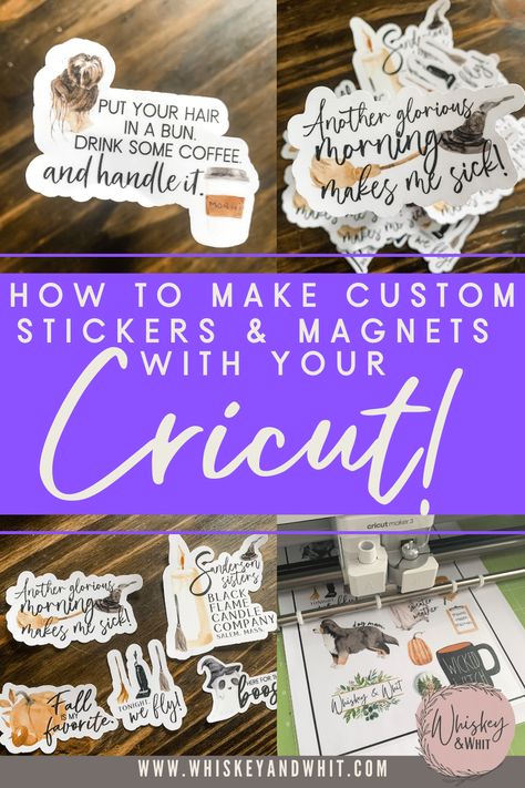 Cricut Print Then Cut, Vinyle Cricut, Cricut Projects Easy, Cricut Explore Air Projects, Cricut Stickers, Circuit Crafts, Diy Magnets, Cricut Maker 3, Idee Cricut