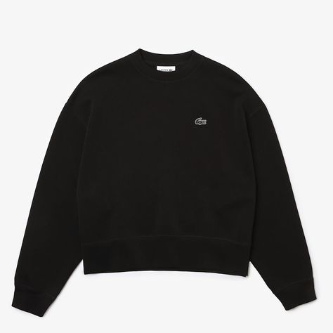 Women's Print Back Jogger Sweatshirt Black | Lacoste Black Sweatshirt Women, Sweatshirt Women, Black Sweatshirt, The Court, The Bar, Sweat Shirt, Sweatshirts Women, Bar, Sweatshirts