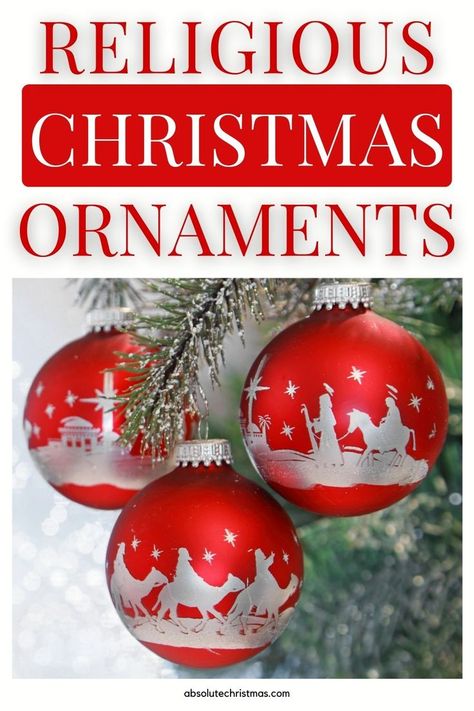 Looking for the best religious Christmas tree ornaments? Find Nativity, angel, and cross ornaments that are sure to make your holiday is merry and bright. Religious Christmas Tree, Unique Christmas Tree Ideas, Christmas Decor Cozy, Nativity Angel, Christmas Decor White, Cross Ornaments, Crafts Christmas Ideas, Holy Family Christmas, Christmas Decor Modern