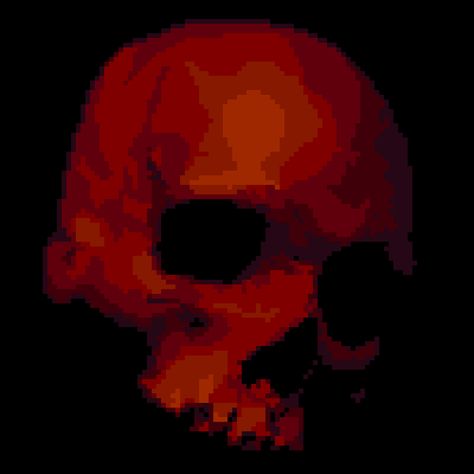 Just discovered this community, I can tell we are going to be friends [OC] : PixelArt Skull Pixel Art, Red Skull, I Can Tell, Pixel Art, I Can, Red, Art