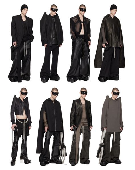 Rick Owens Menswear Street Style, Male Rave Outfits, Rick Owens Runway, Rick Owens Ss23, Rick Owens Outfit, Rick Owens Menswear, Archive Fashion, Fashion Design Portfolio, Rave Outfits