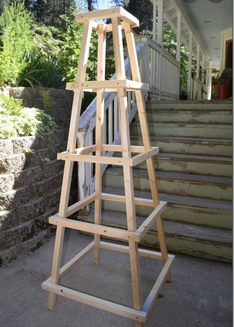 Diy Garden Trellis, Garden Obelisk, Garden Vines, Have Inspiration, Homestead Survival, Love Garden, Diy Renovation, Diy Garden Projects, Garden Trellis