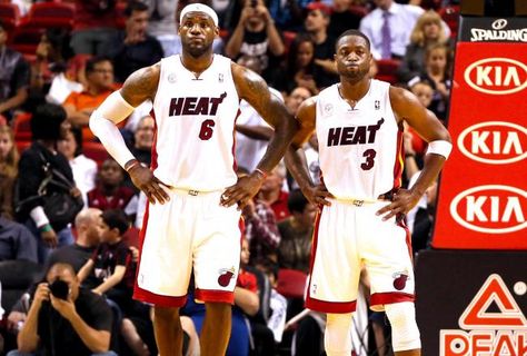 Lebron and Dwade Lebron James Dwyane Wade, Lebron And Wade, Nba Lebron James, Nba Miami Heat, Dwyane Wade, Miami Heat, Photo Size, King James, Lebron James