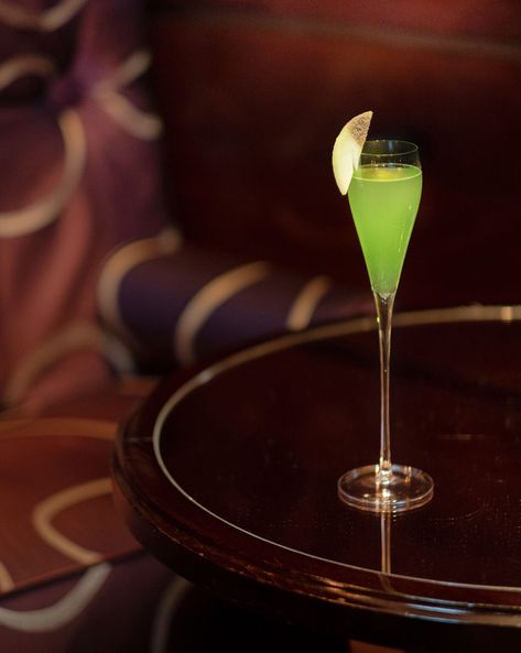 Cocktail of the Week: The Dorchester’s ‘Jade’ Cocktail Dark Green Cocktail, Green Cocktail, Honeydew Melon, Blue Curacao, London Hotels, At The Hotel, Martini Glass, Meals For One, Liqueur