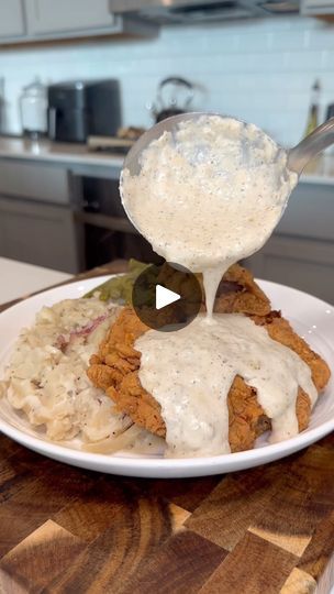 64K views · 8.7K reactions | Country Fried Steak 😮‍💨🔥

Ingredients 

2 lbs cube steak

Buttermilk 
Hot sauce 
2 eggs 
Nature’s Seasoning 
White pepper 
Smoked Paprika 
Garlic & Onion Powder 
Cayenne Pepper

For the batter 

AP flour
Cornstarch 
Same seasonings for steak

For the gravy
1/3 cup oil 
3 tbsp ap flour
3 cups heavy cream 
Black pepper 
Nature’s seasoning | Cordarrius Green Seasonings For Steak, Country Fried Steak And Gravy, Fried Cube Steaks, Country Fried Steak Recipe, Cabbage Recipes Healthy, Country Fried Steak, Country Fried, Fried Steak, Cube Steak