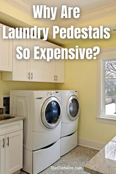 Front Load Laundry Room Ideas, Pedestal Washer And Dryer Laundry Room, Washing Machine Pedestal, Laundry Room Pedestal, Washer Pedestal, Washer And Dryer Pedestal, Small Washing Machine, Laundry Room Update, Best Closet Organization