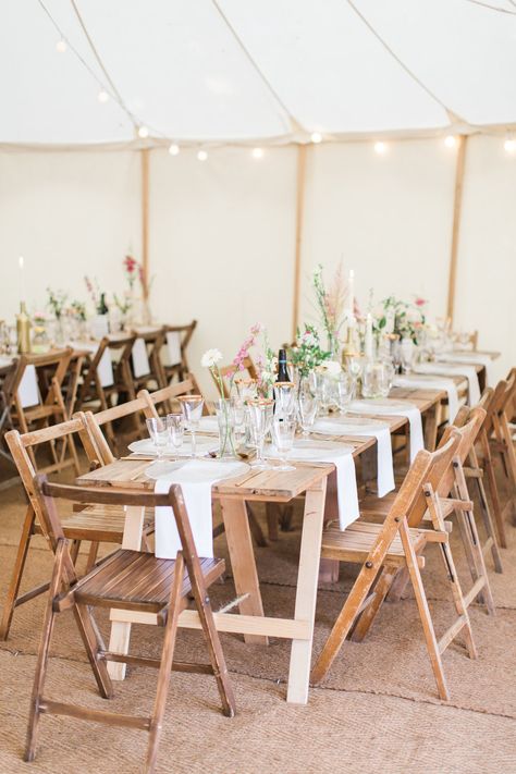 Wooden Trestle Tables For Marquee Wedding // Needle & Thread Bridesmaids Dresses For A Pink And Mint At Home Marquee With Fine Art Photography From Amy Fanton Photography Wooden Trestle Table, Trestle Tables, Pink And Mint, Trestle Table, Rock My Wedding, Marquee Wedding, Needle Thread, Bridesmaids Dresses, Needle And Thread