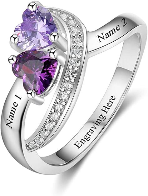 Mothers Birthstone Ring, Mother Daughter Rings, Personalized Promise Rings, Daughter Ring, Rings Pandora, Birthstone Promise Rings, Best Friend Rings, Birthstone Ring Mothers, Mothers Day Rings