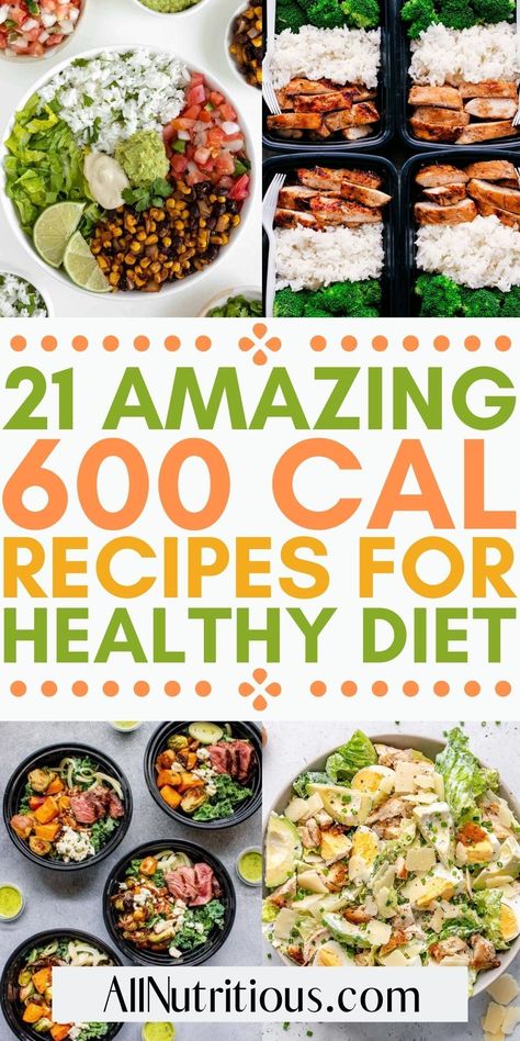 If you are looking to watch your calorie intake to help maintain your weight these yummy 600 calorie meals will help you. You will love having these high calorie meal ideas for a healthy lunch or dinner this week. Meals Under 600 Calories, 600 Calorie Dinner, 700 Calorie Meals, 600 Calorie Meals, Dinners Under 500 Calories, 500 Calorie Meals, Easy Healthy Meals, 500 Calorie, Calorie Meals